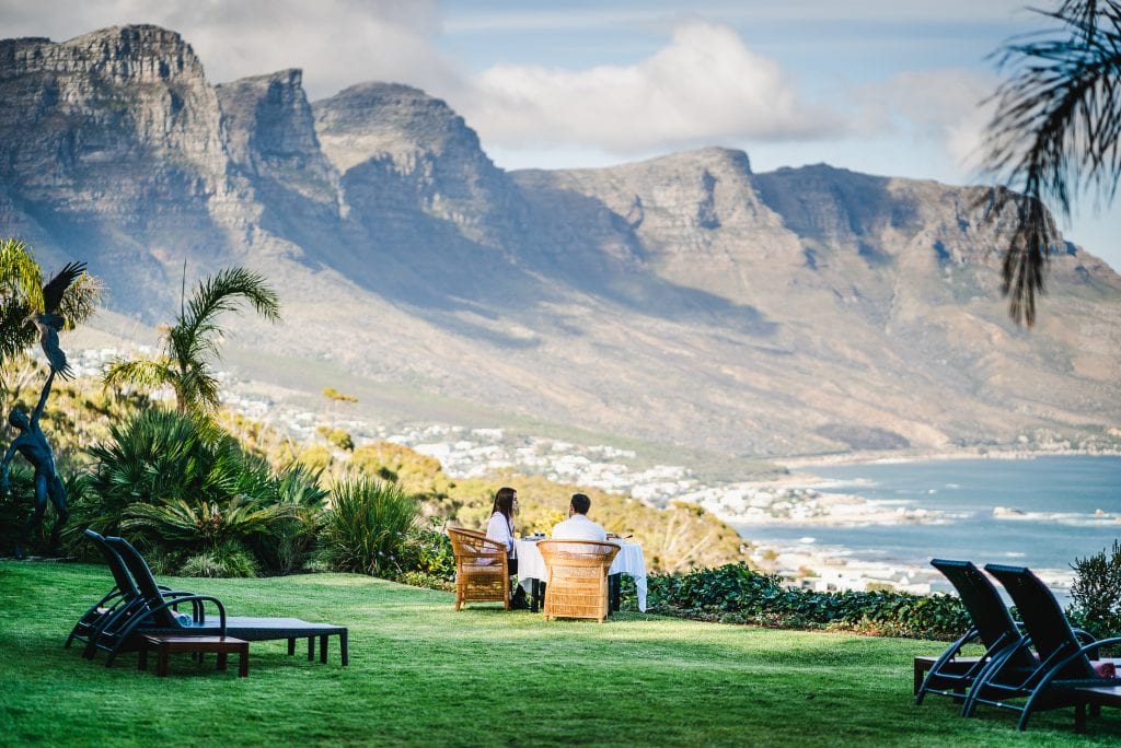 A couple enjoys the ocean view at 21 Nettleton